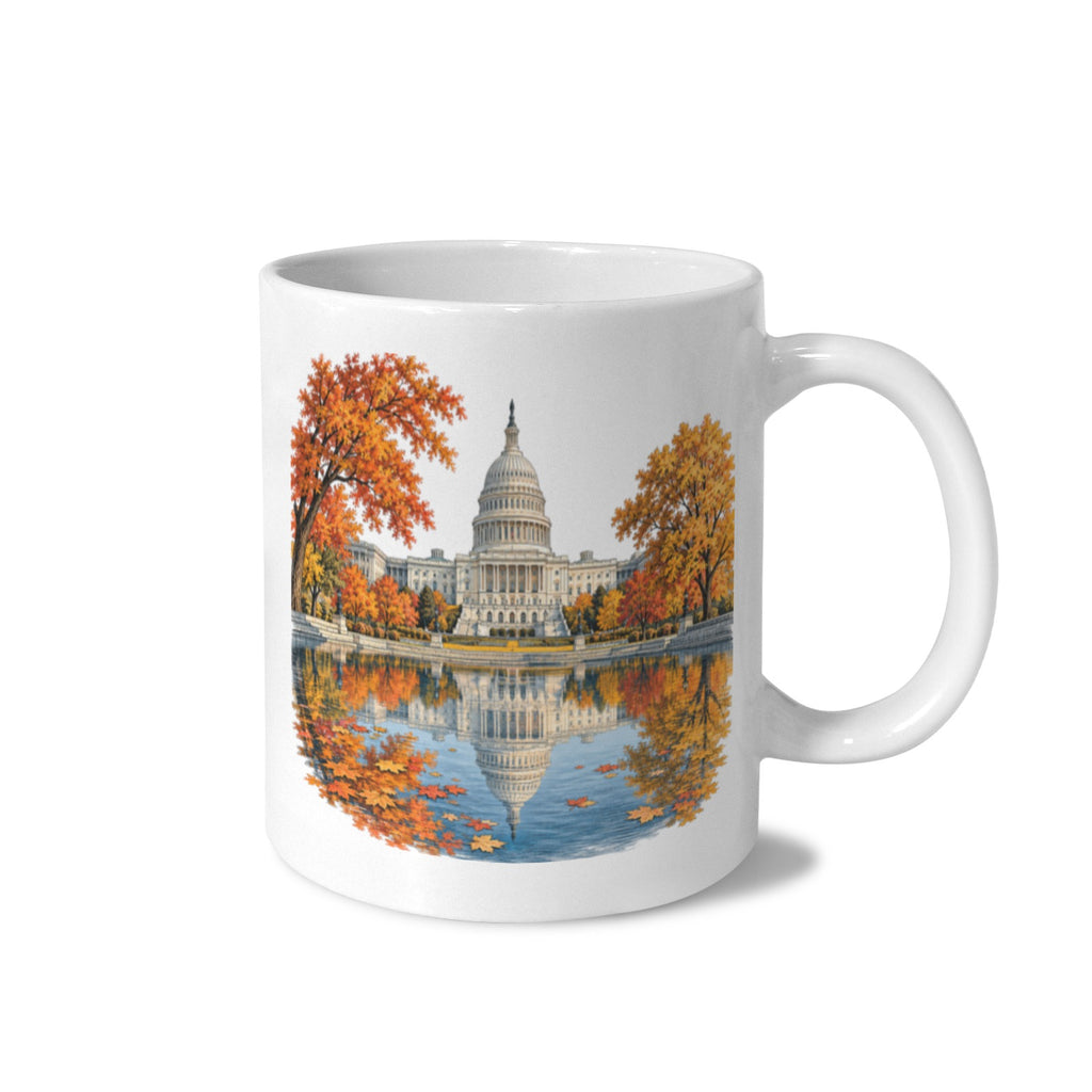 Capitol Autumn Pool 11 oz White Ceramic Mug