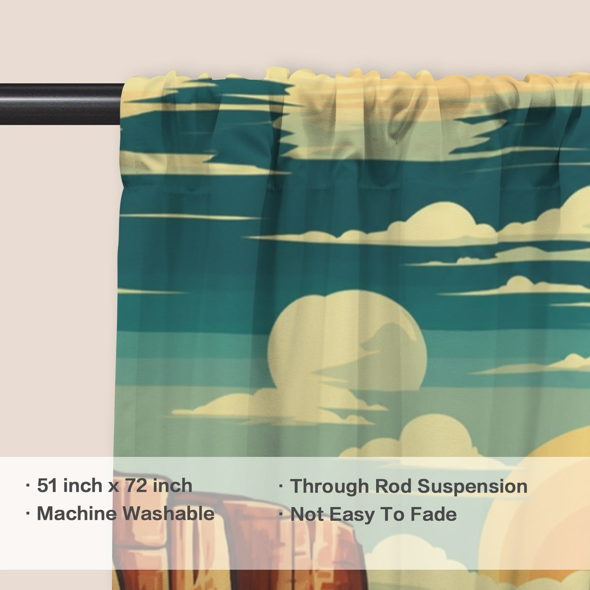 Grand Canyon Strata 51 x 72 in Door Curtain (QUE)