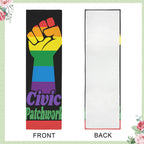 Civic Patchwork 12 x 40 in Polyester Peach Skin Tapestry