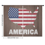 America Map: Every District 52 x 84 in Window Curtain Set