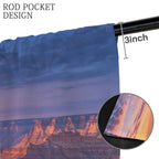 Grand Canyon Blue-Hour Cliffs 52 x 84 in Window Curtain Set