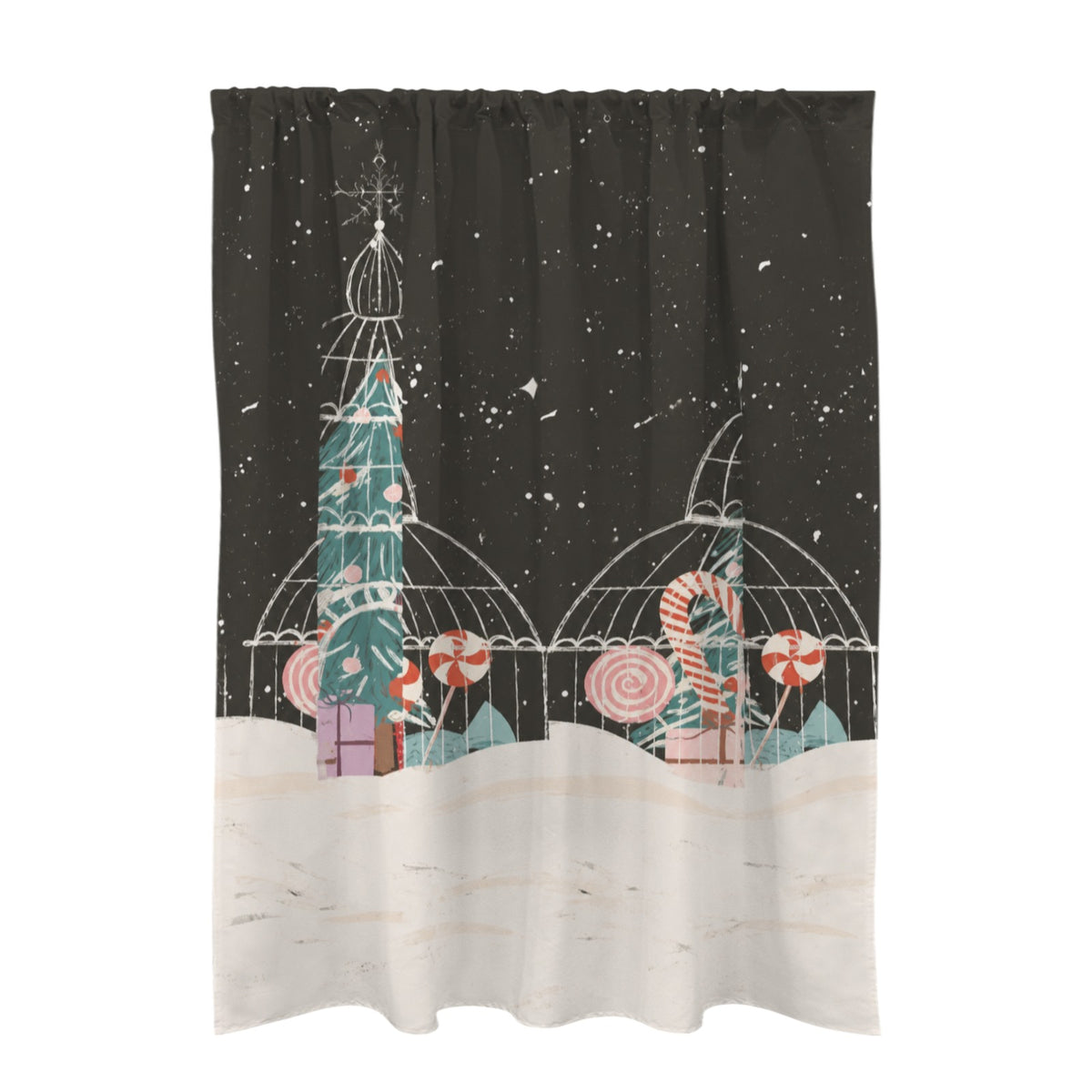 Cool Blue Glasshouse 51 x 72 in Door Curtain (QUE)