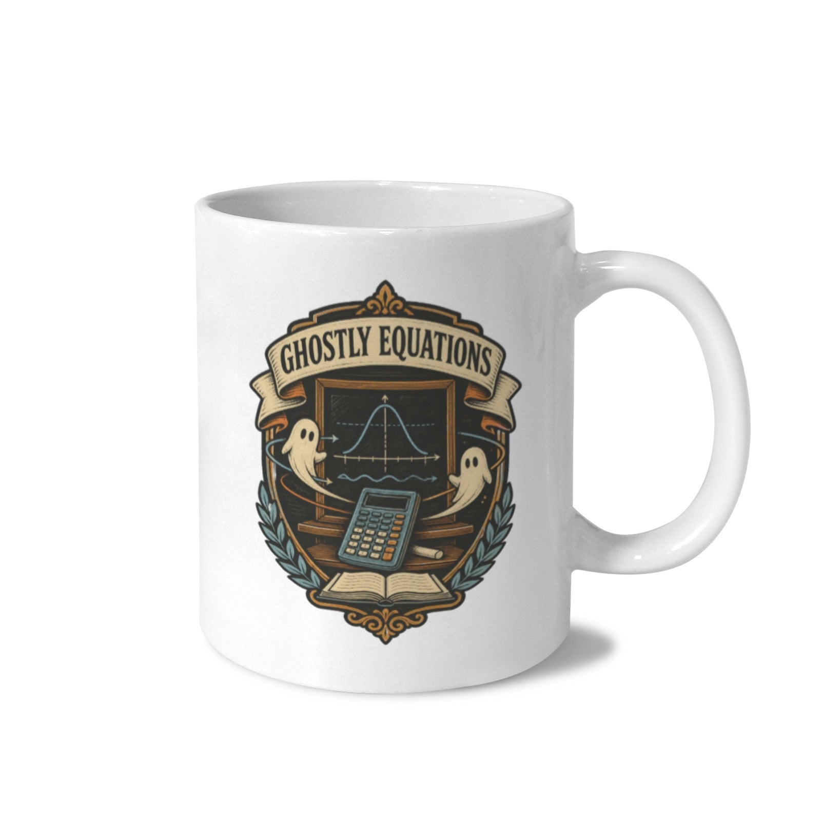 Ghostly Equations Classroom 11 oz White Ceramic Mug