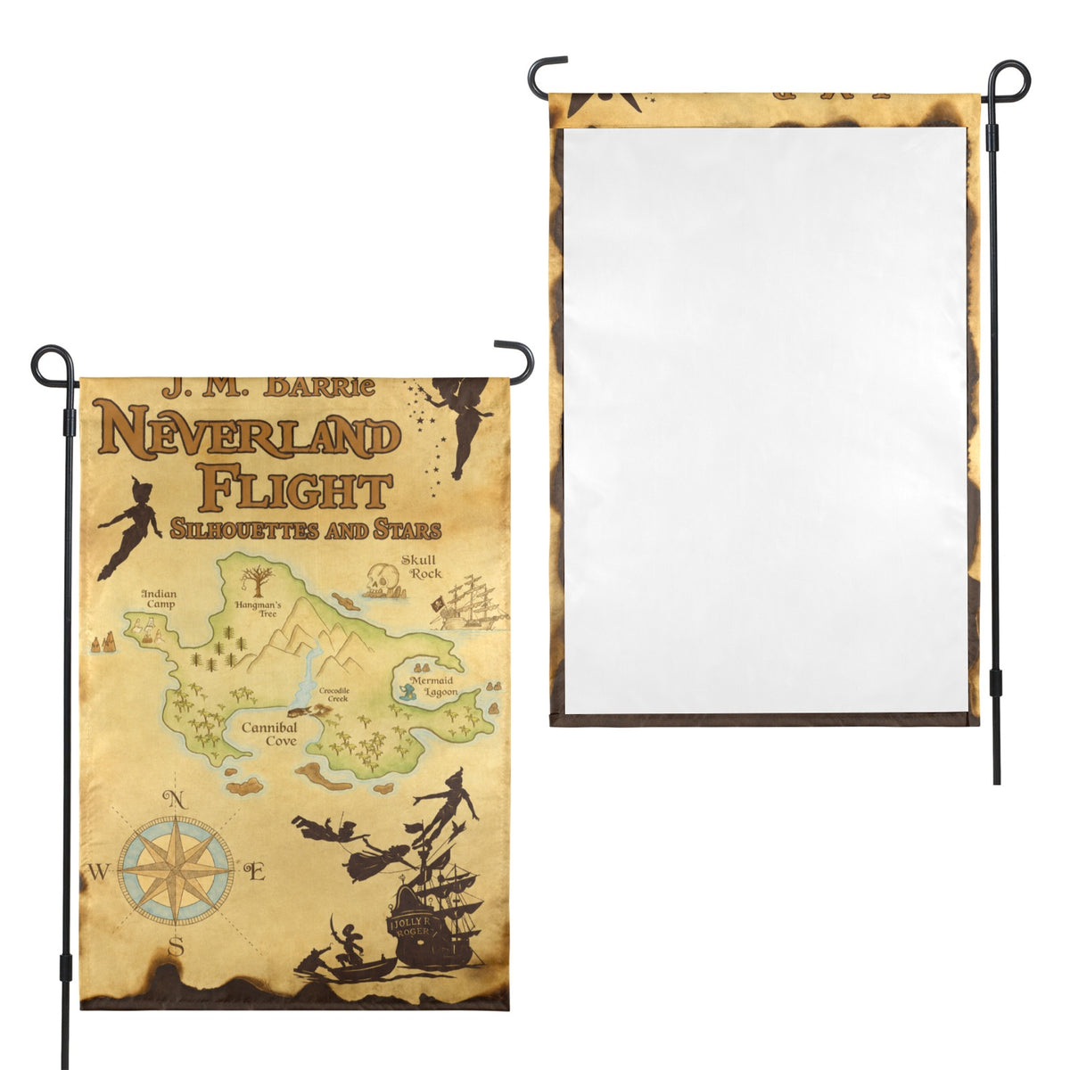 Neverland Flight Stars 12 x 18 in Garden Flag