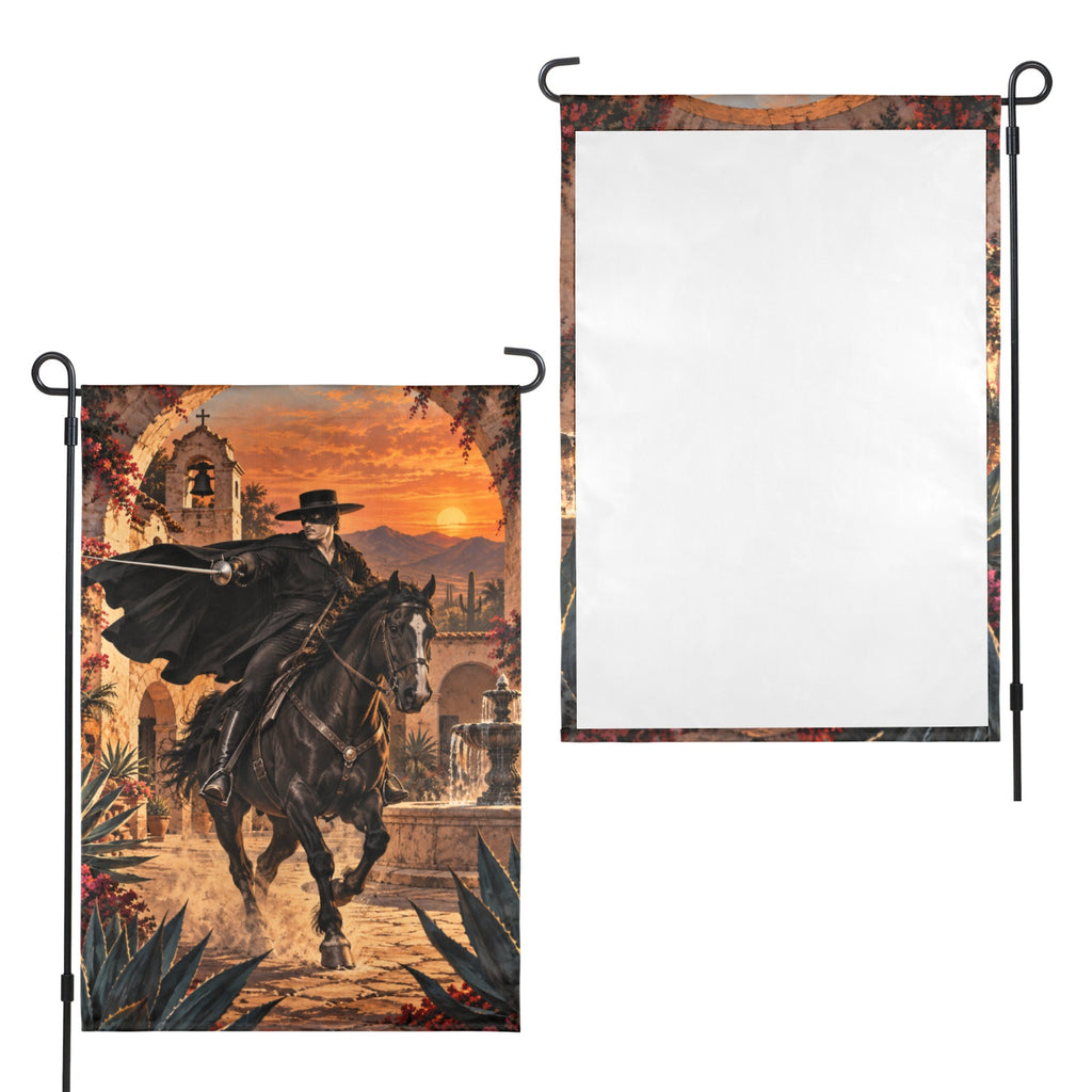 Zorro 1920 desert mission garden 12 x 18 in Garden Flag