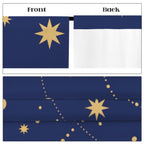 Celestial Gold on Navy 52 x 84 in Window Curtain Set