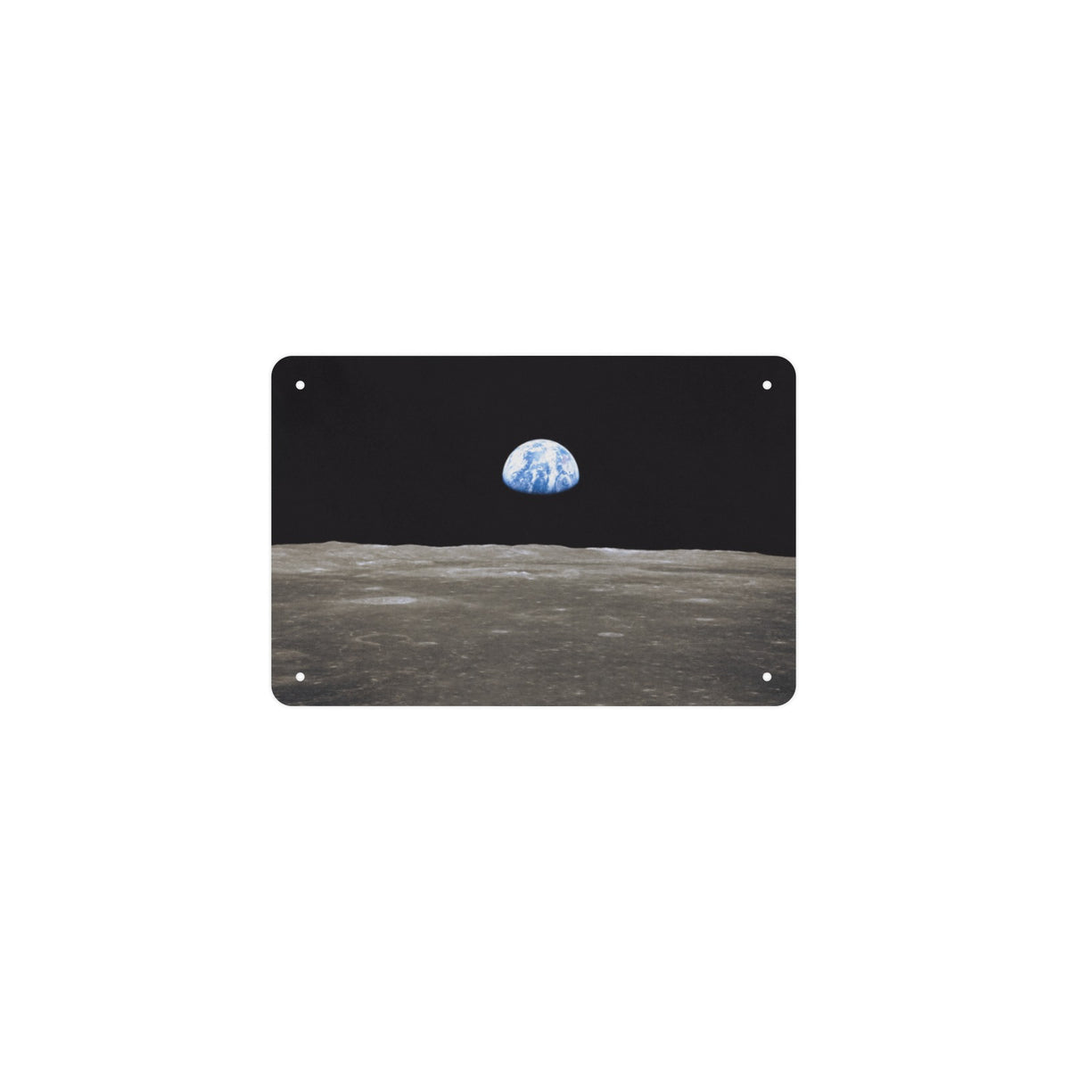 Apollo 8 Earthrise 12 x 8 in Metal Tin Sign
