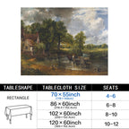 Hay Wain River 178cm x 140cm Rectangular Tablecloth 70x55inch (QUE)