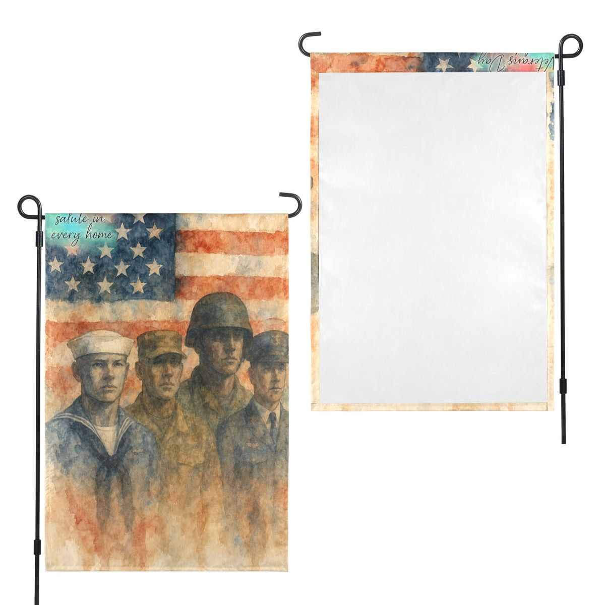 Veterans Day salute in every home 12 x 18 in Garden Flag