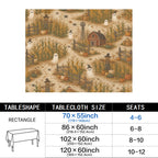 Farmhouse Maze 178cm x 140cm Rectangular Tablecloth 70x55inch (QUE)