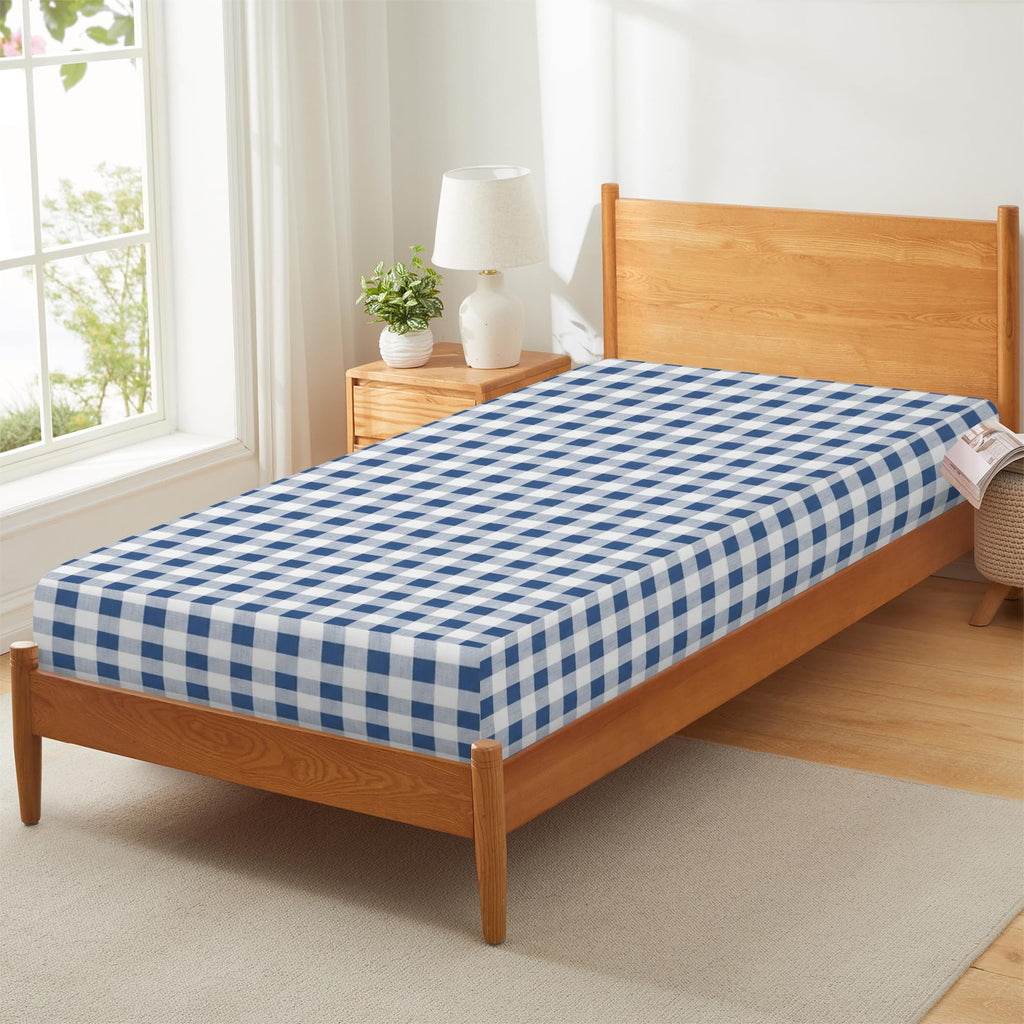 Scallop Spa Stripe Fitted Sheet 39x75x13inch (QUE)