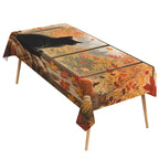 Autumn Cat 178cm x 140cm Rectangular Tablecloth 70x55inch (QUE)