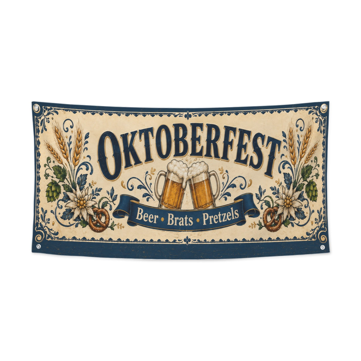 Pretzel and Pilsner 12 x 18 in Garden Flag