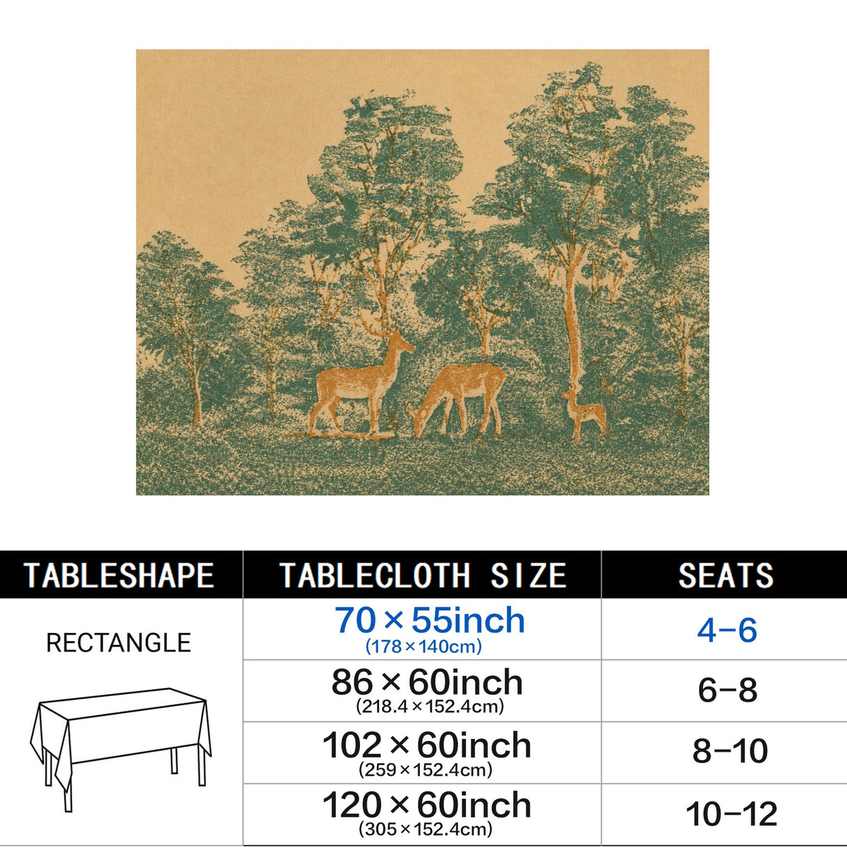 Butterfly Meadow 178cm x 140cm Rectangular Tablecloth 70x55inch (QUE)