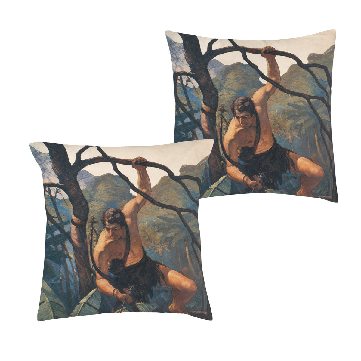 Tarzan jungle cover 16 x 16 in Envelope Pillow Case