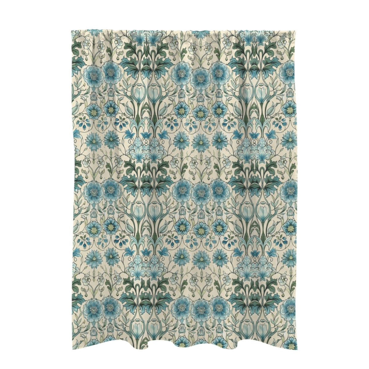 Antique Botanical Textile 51 x 72 in Door Curtain (QUE)