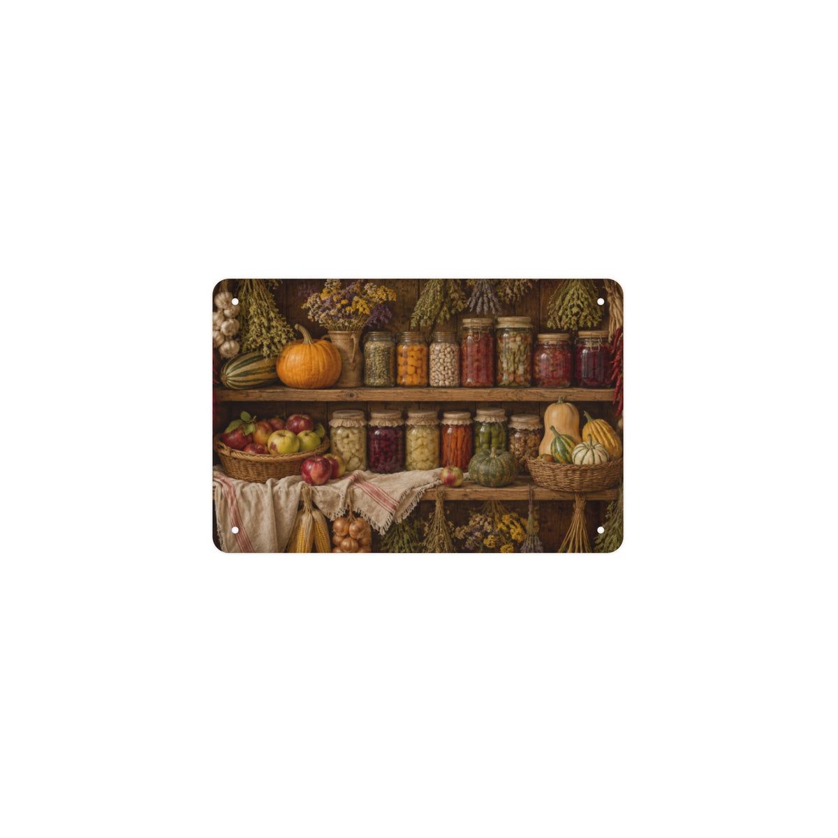 Country Pantry Shelf 12 x 8 in Metal Tin Sign