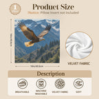 Bald Eagle Wingspan 16 x 16 in Envelope Pillow Case