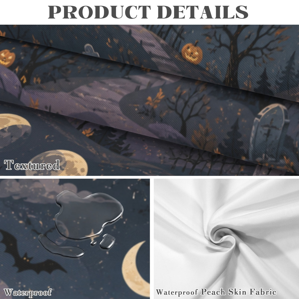 Haunted Hills 178cm x 140cm Rectangular Tablecloth 70x55inch (QUE)