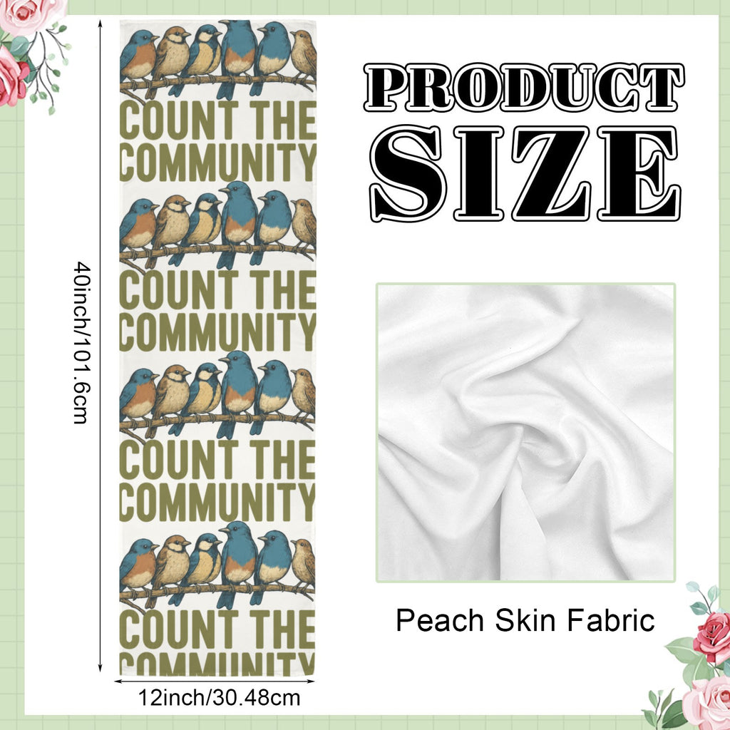 Count the Community 12 x 40 in Polyester Peach Skin Tapestry