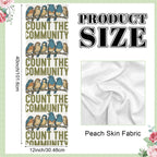 Count the Community 12 x 40 in Polyester Peach Skin Tapestry