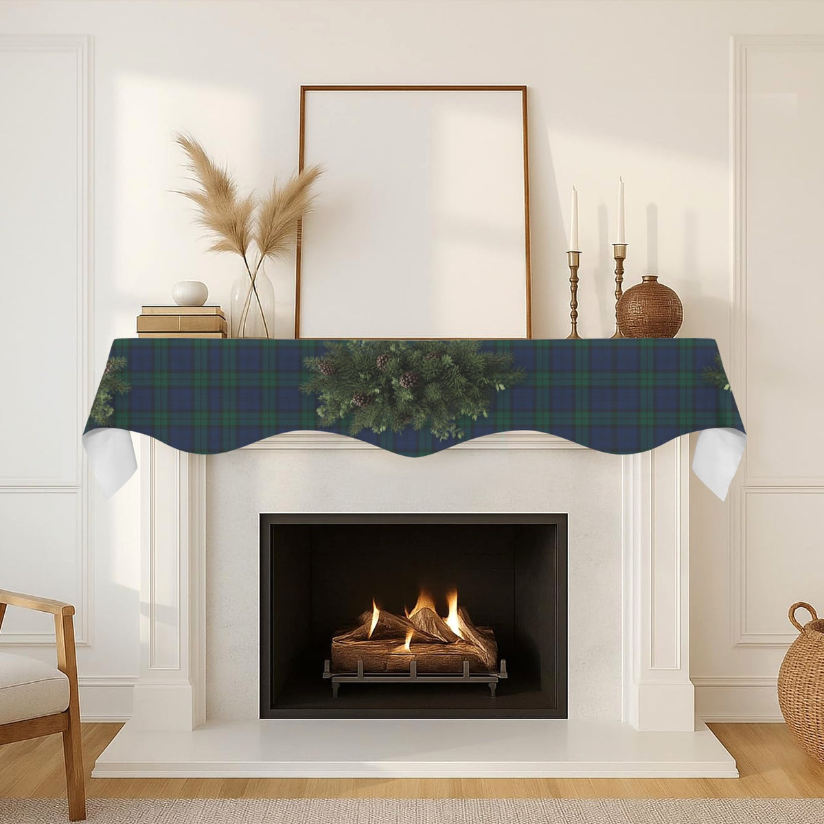 Cocoa, Marshmallow & Cookie Table 200cm x 43.1cm Fireplace Cloth (QUE)