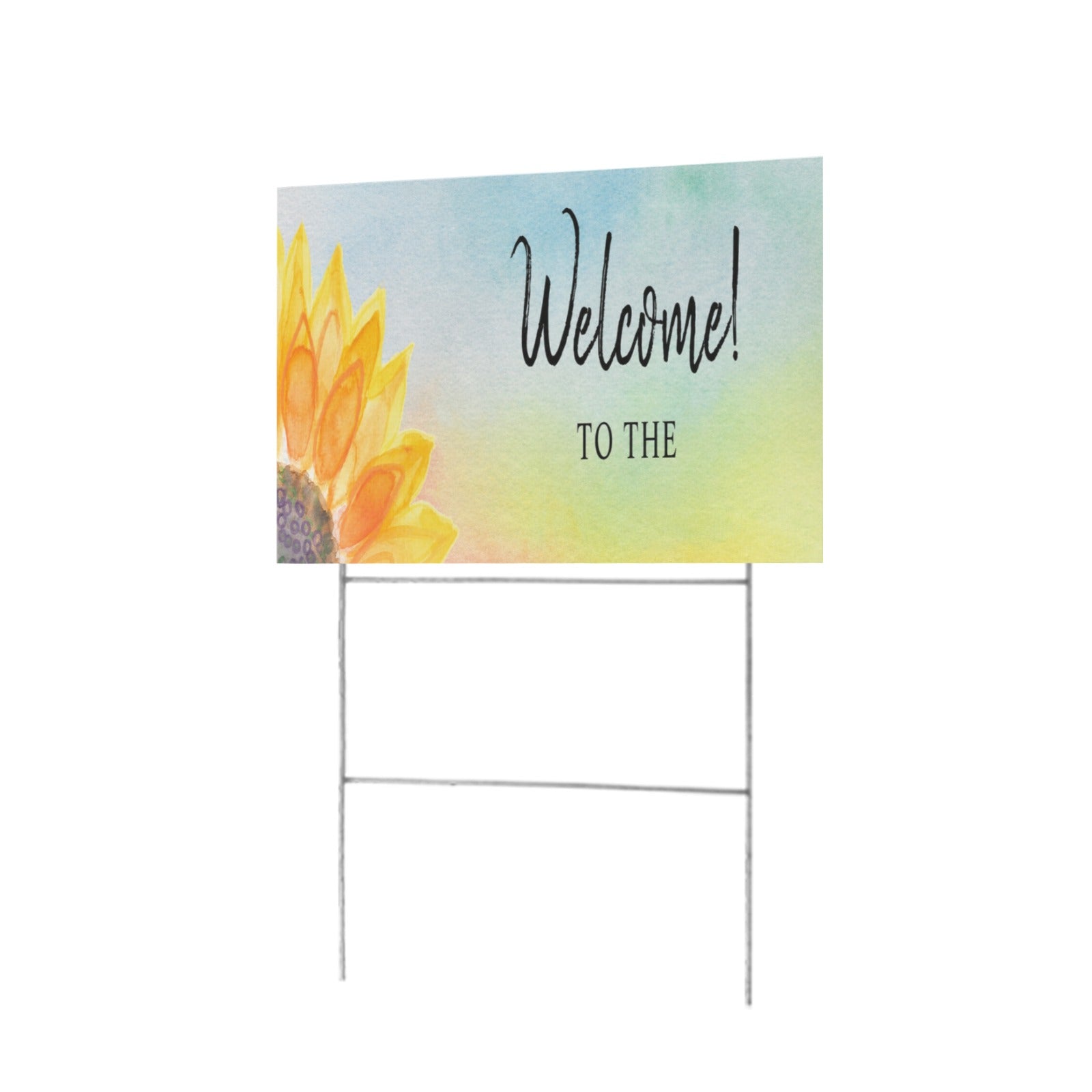 Sunflower Welcome 12 x 9 in House Sign