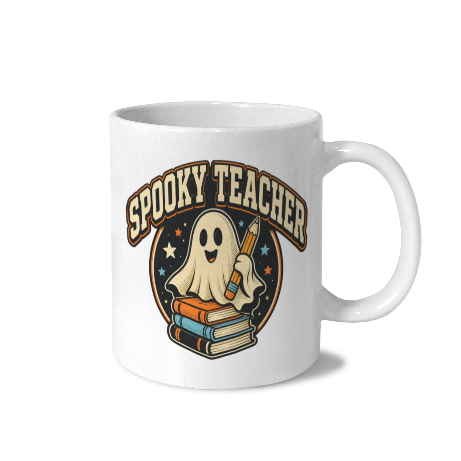 Spooky Teacher 11 oz White Ceramic Mug