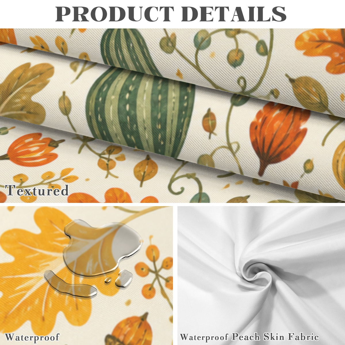 Gourds 178cm x 140cm Rectangular Tablecloth 70x55inch (QUE)