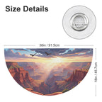 Grand Canyon Opens Beneath A 36 x 18 in Semi Circle Flag