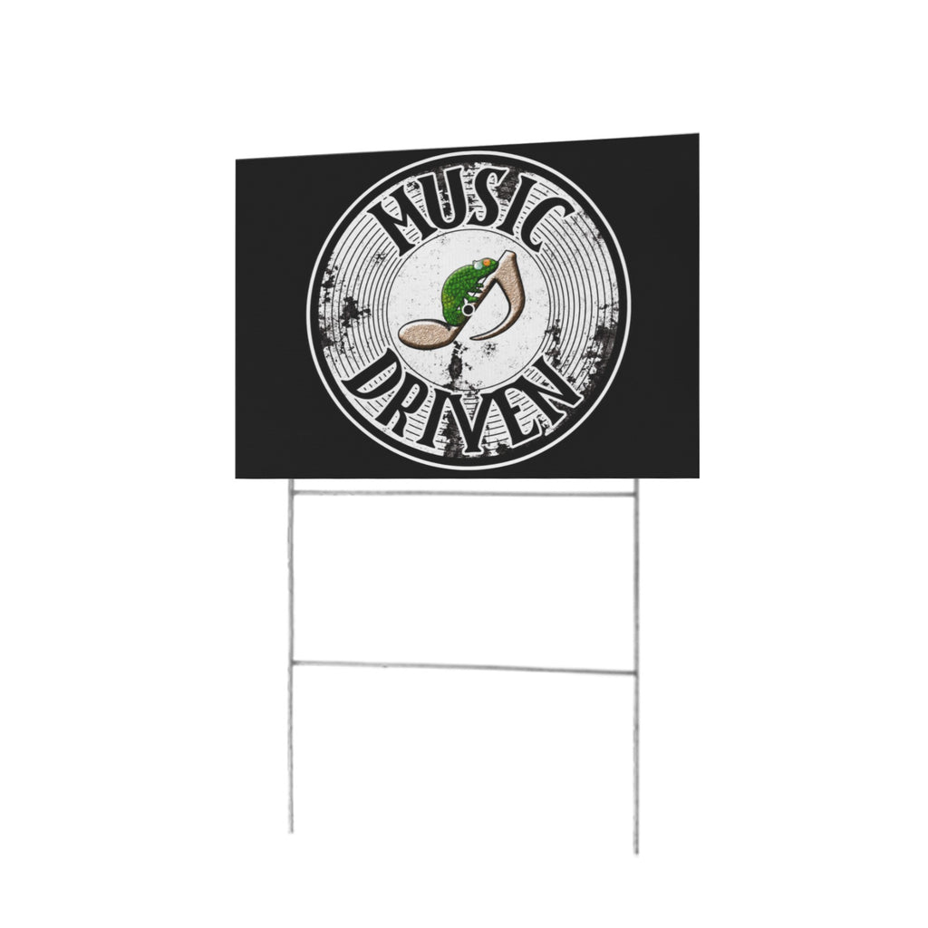 Music Driven Vinyl 12 x 9 in House Sign