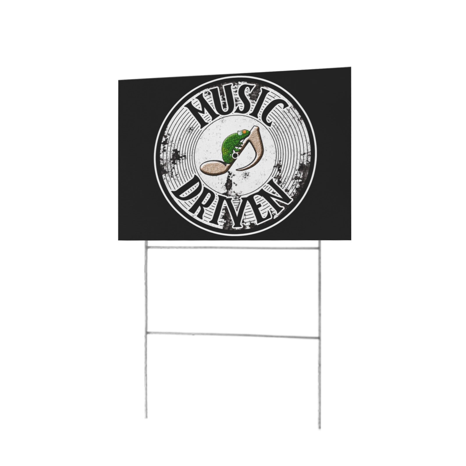 Music Driven Vinyl 12 x 9 in House Sign