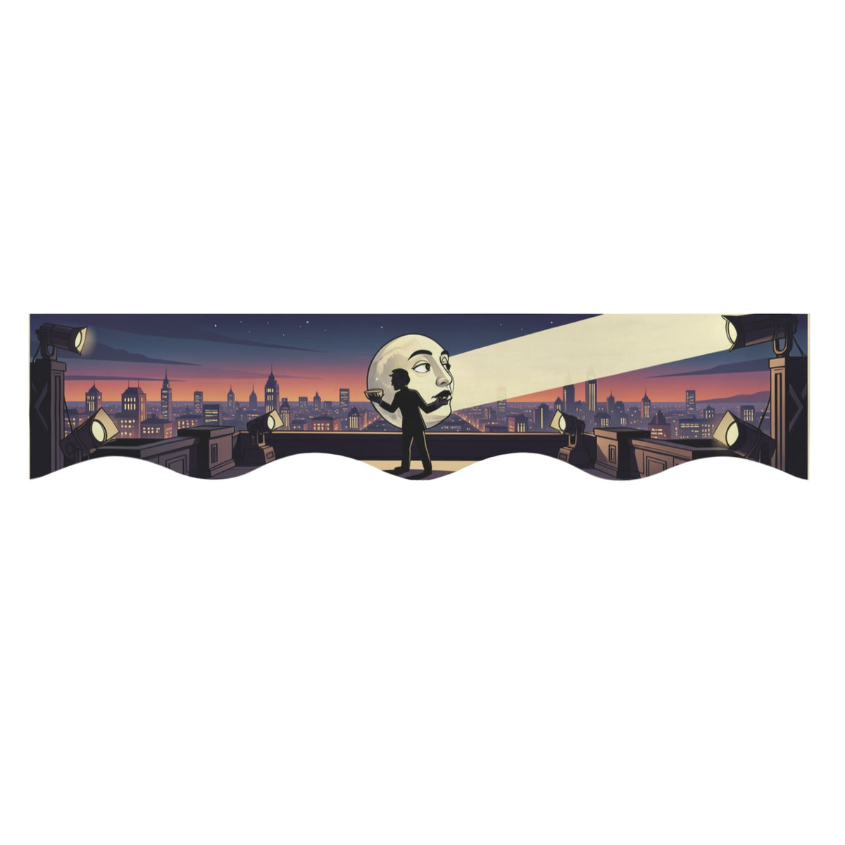 Art Deco Rooftop — 200cm x 43.1cm Fireplace Cloth (QUE)
