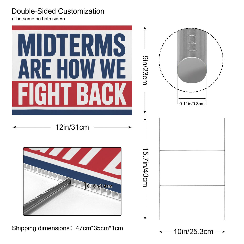 Midterms Move Us Forward 12 x 9 in House Sign