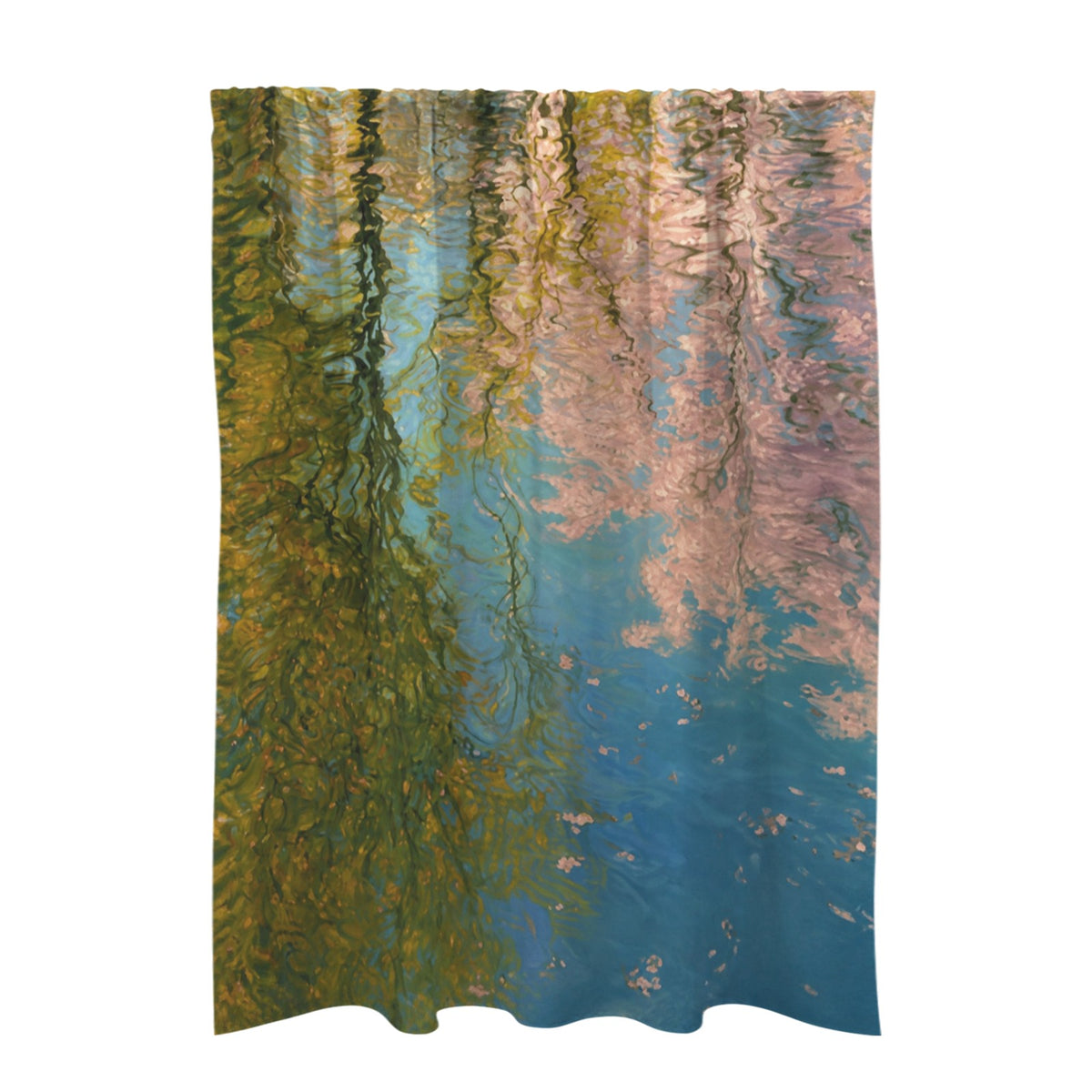 Blue Pink Water Ripple 51 x 72 in Door Curtain (QUE)