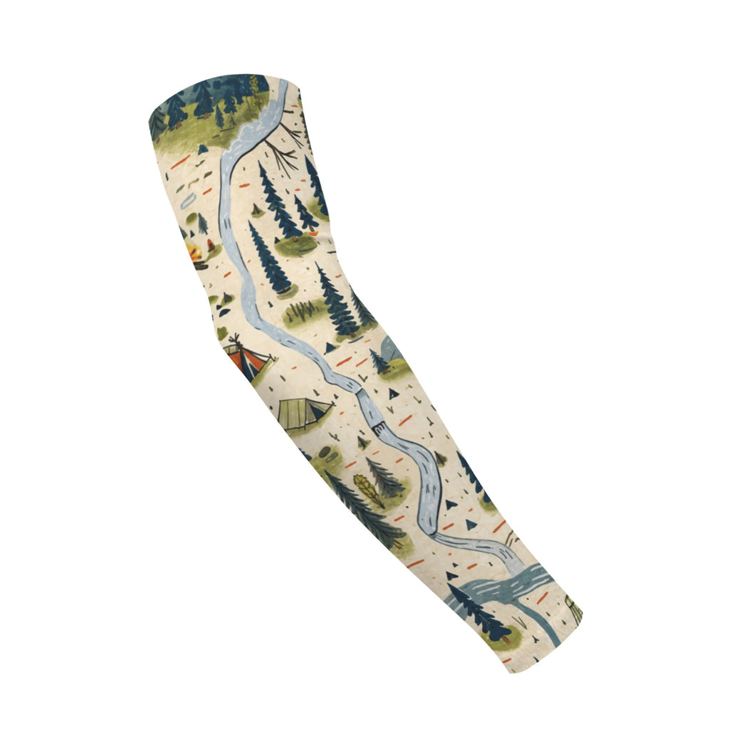 Trail Map Topo Lines Arm Sleeves 38cm (1-Pack) (QUE)