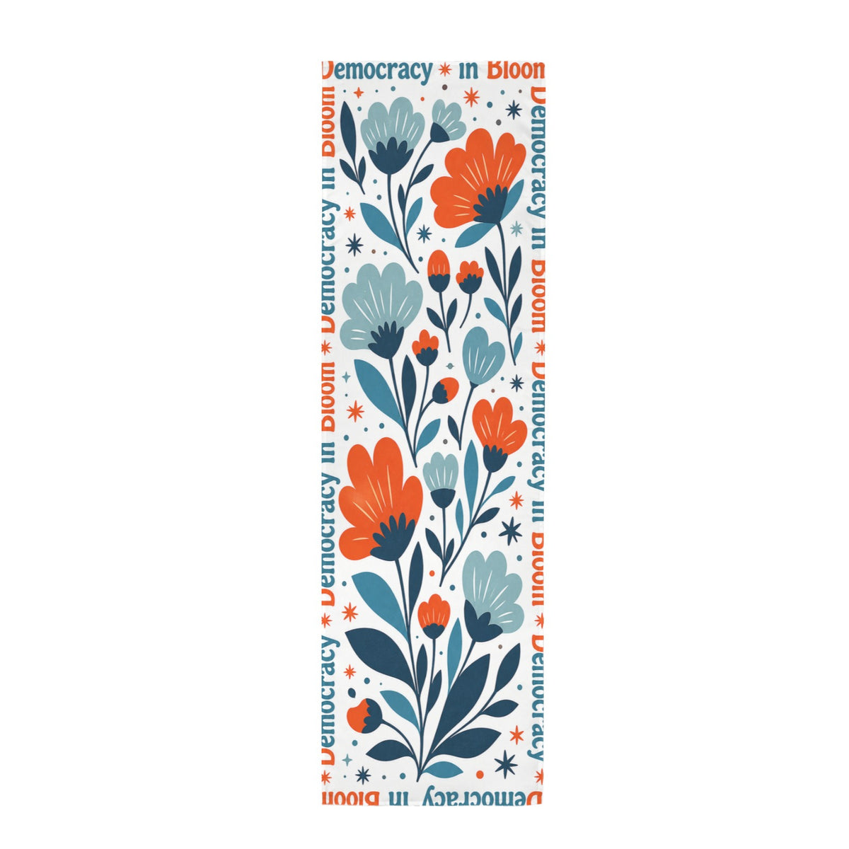 Democracy in Bloom 12 x 40 in Polyester Peach Skin Tapestry