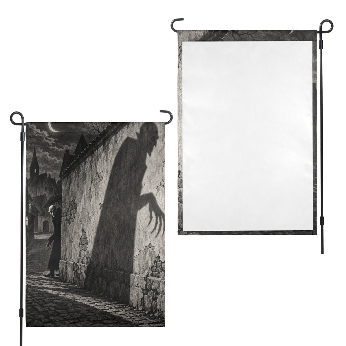 Orlok Village Wall Shadow 12 x 18 in Garden Flag