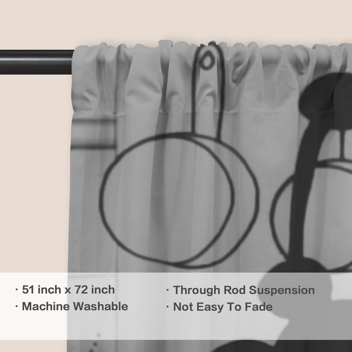 Mickey Long-Handled Pan 51 x 72 in Door Curtain (QUE)