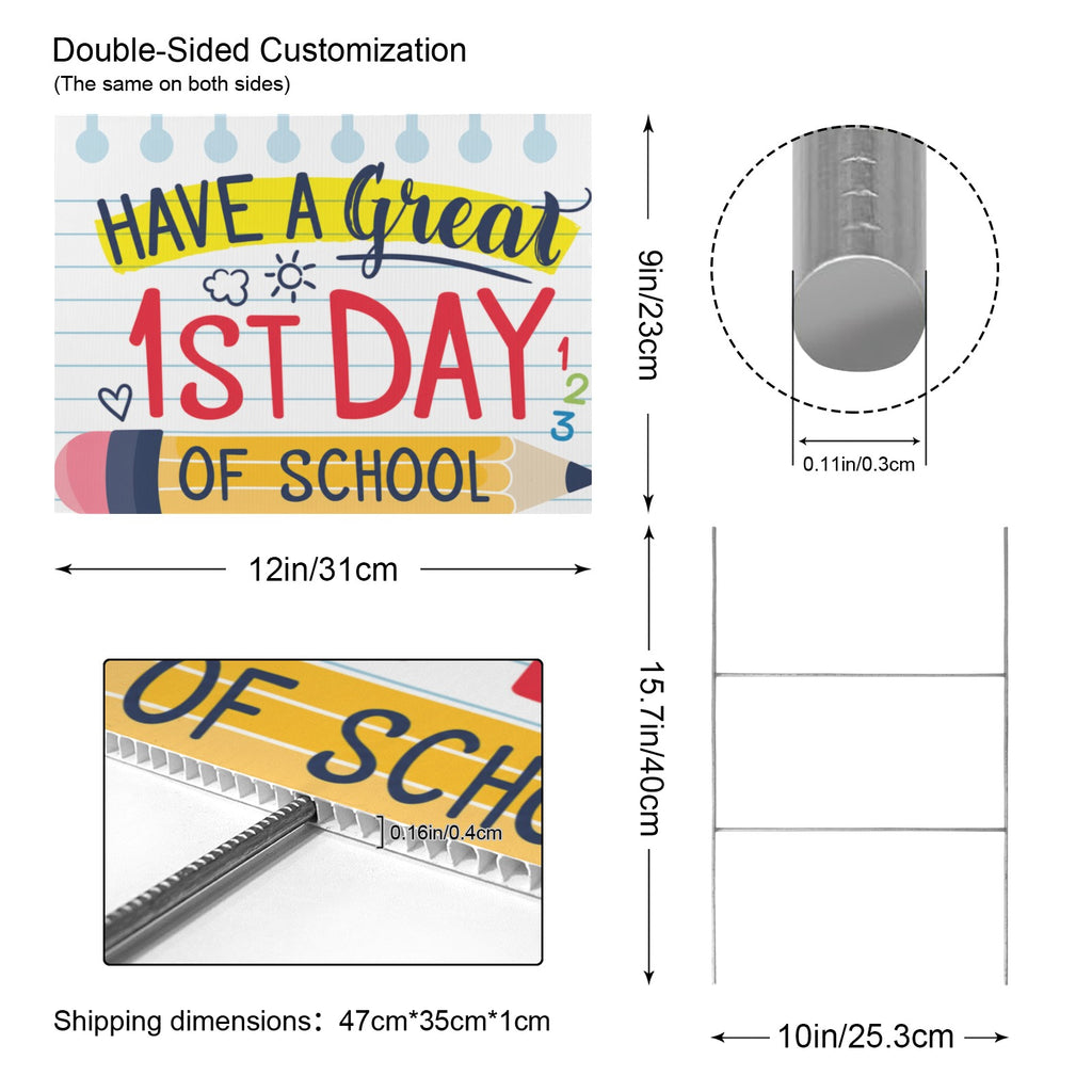 Back-to-School Pencil Parade 12 x 9 in House Sign