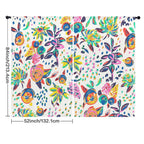 Maximalist Garden Blooms 52 x 84 in Window Curtain Set