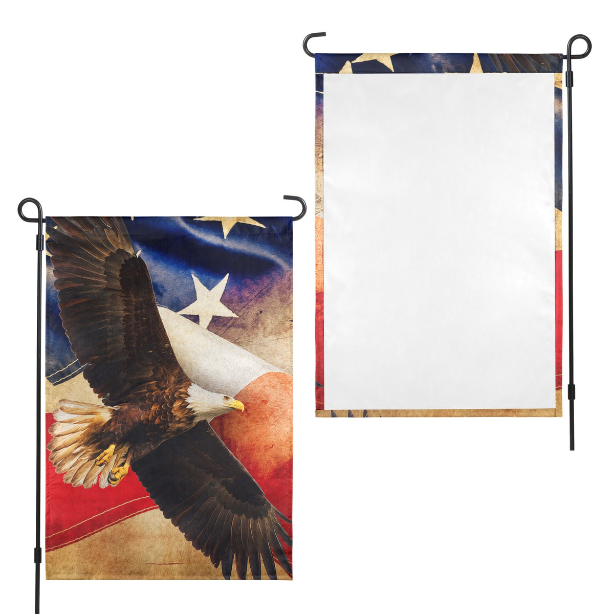 Veterans Day boots to blooms 12 x 18 in Garden Flag