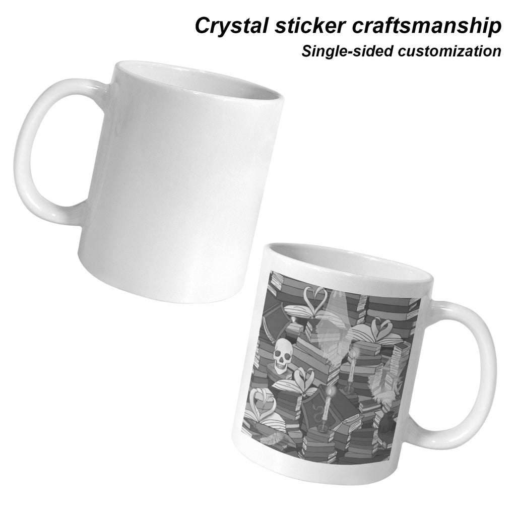 Haunted Library Ladder 11 oz White Ceramic Mug