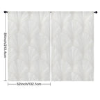 White Feather Scallops 52 x 84 in Window Curtain Set