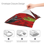 Green Hand Red Cover 16 x 16 in Envelope Pillow Case