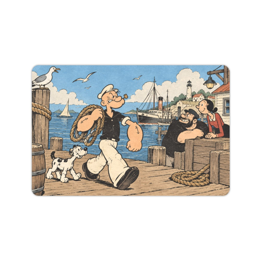 Popeye Thimble Theatre Panorama 23.6 x 15.7 in Doormat