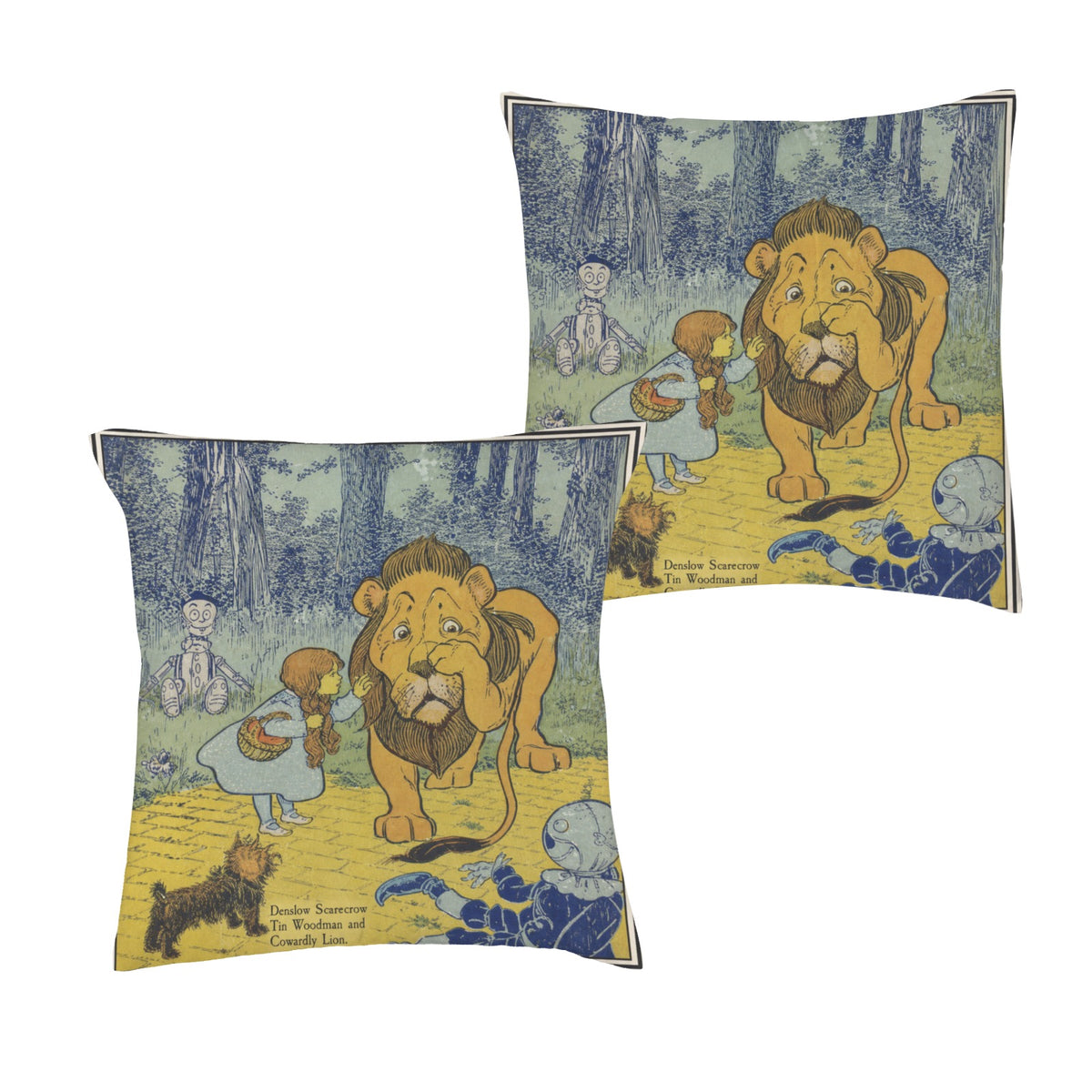 Three Storybook Figures 16 x 16 in Envelope Pillow Case