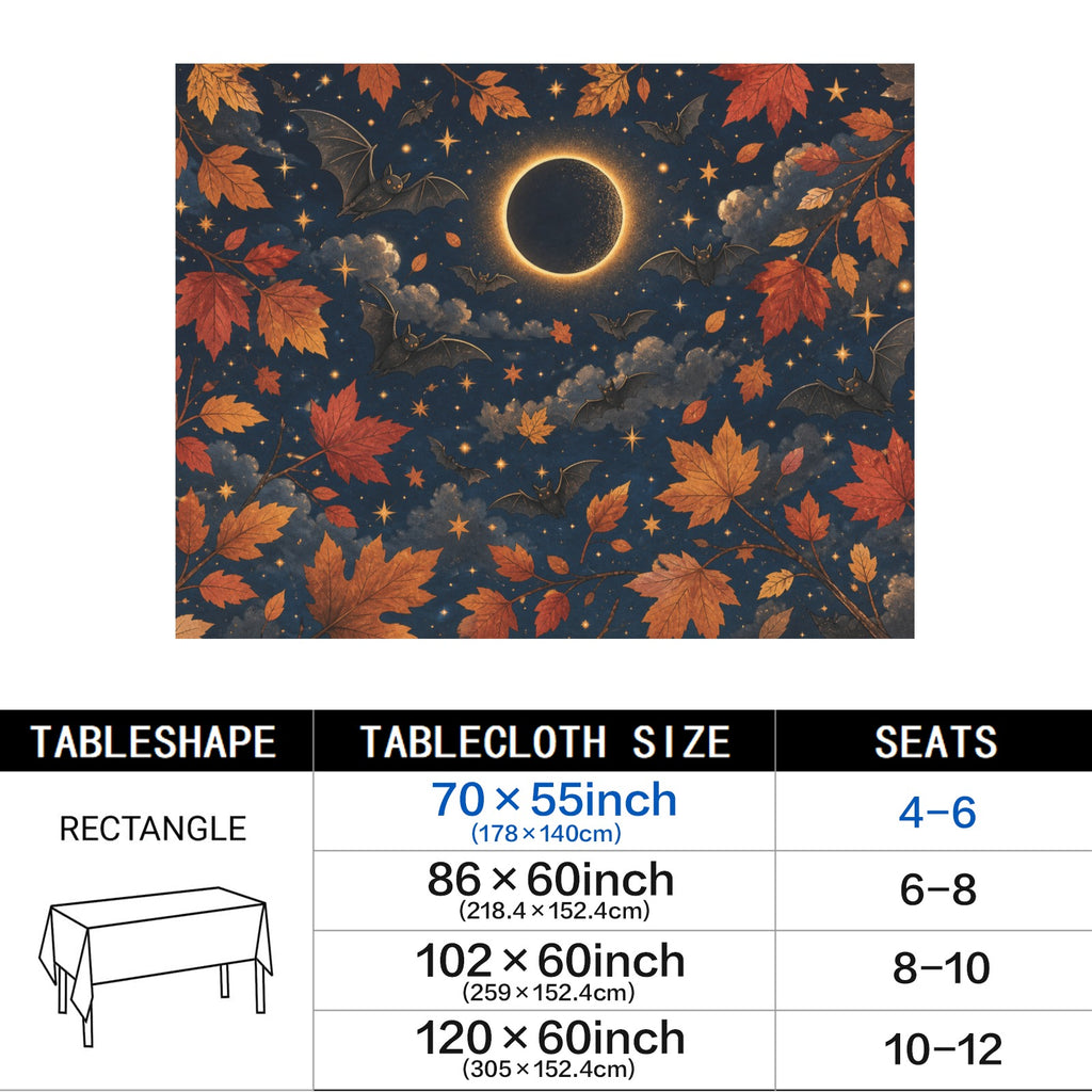 Eclipse Stars 178cm x 140cm Rectangular Tablecloth 70x55inch (QUE)