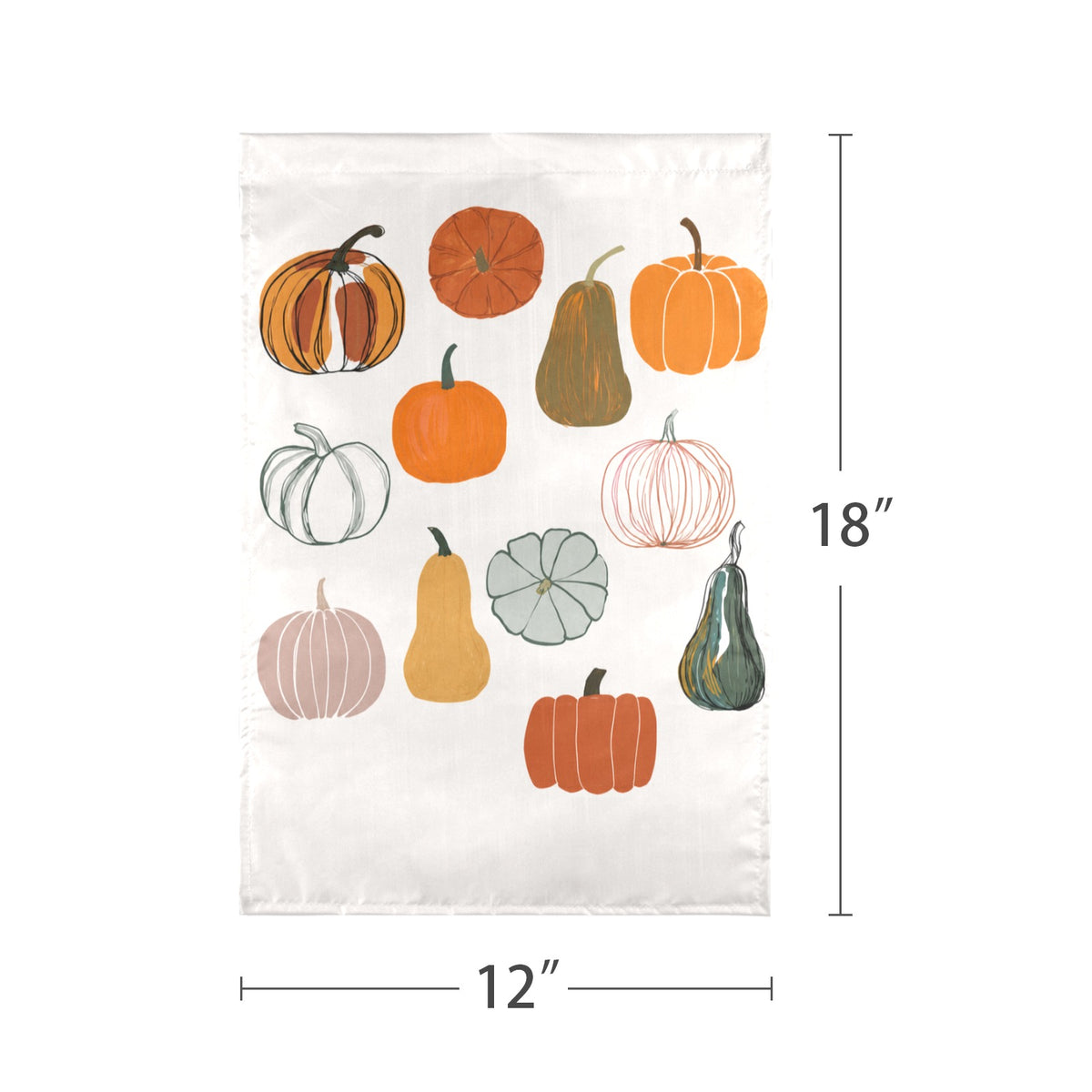 Plaid Pumpkin Cluster 12 x 18 in Garden Flag