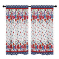 Independence-to-Midterms Floral Banner 52 x 84 in Window Curtain Set